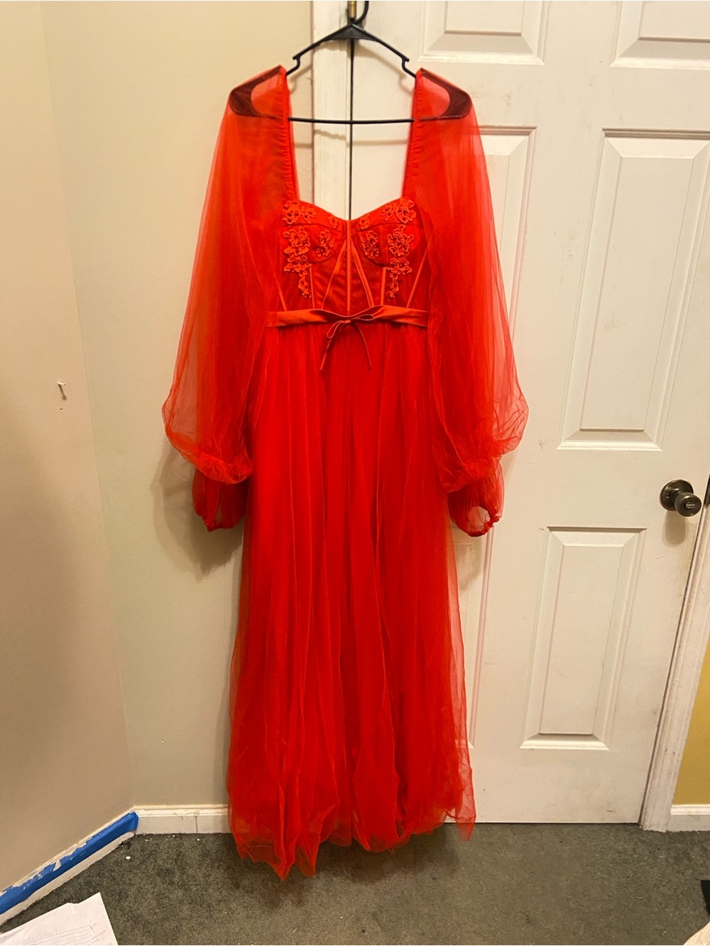 Red Mesh Gown | Pageant Gown | Prom Dress